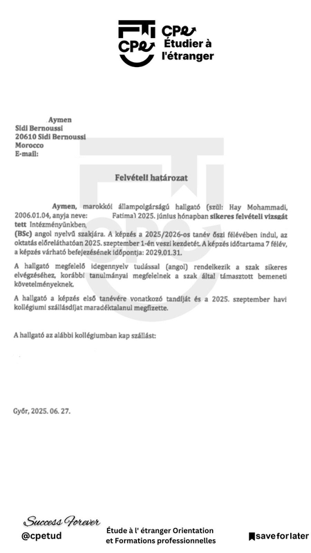 Admission Certificate 2