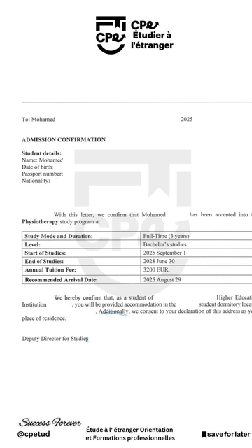 Admission Certificate 3